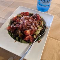 Mixed salad with special sauce at Lava in Corfu