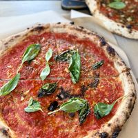 Marinara (as it comes in front, with mushrooms in back)  at Pizza Hood in Thessaloniki