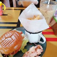 Vegan BLT with slaw and fries at Vintro Lounge in Blackpool