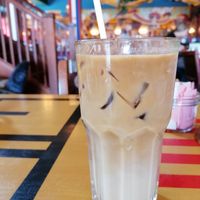 Iced oat latte at Vintro Lounge in Blackpool
