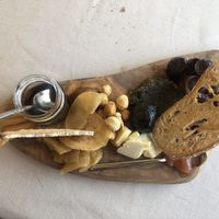 Nut board with vegan cheeses and others  at SEPIA in Groningen