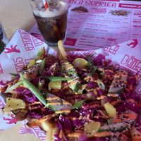 There’s fries under there! This is Korean BBQ  at Döner Summer in Huddersfield