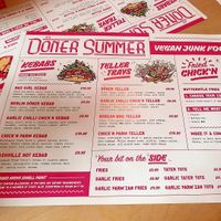 Menu at Döner Summer in Huddersfield