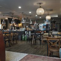 Seating area at Fika Cafe in Jakobstad