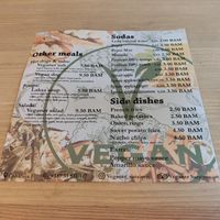 Englische Karte at Veganer  in Sarajevo