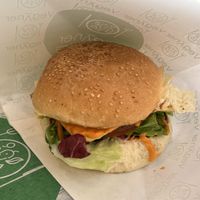 vegan cheese burger  at Veganer  in Sarajevo