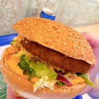 La classic burguer  at Veganer  in Sarajevo