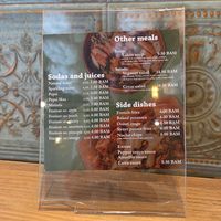 Menu at Veganer  in Sarajevo