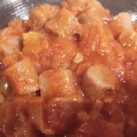 Chicche di castagne con purè ai porri at il Mercante in Pisa