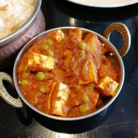 Aloo matar tofu, delicious! at Spices in Groningen