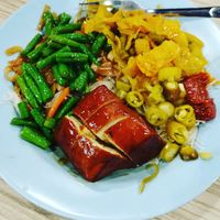 Noodle with 3 dishes  at Jin Hong Vegetarian 金红素食 - Bugis in Central Singapore