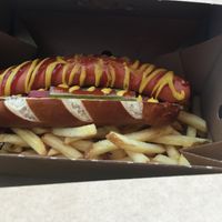 Hotdog -yes it was the length of the box 😋  at Cù Mara in Arrochar