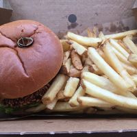 Veggie burger   at Cù Mara in Arrochar