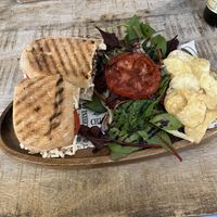 Vegan cheese, tomato and chutney ciabatta   at Cù Mara in Arrochar