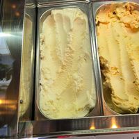 Soy icecream - two flavours at Gelato Maxzim in Oostende