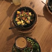 Vegan Bowl and vegan mango salad  at Banôi in Freiburg