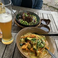 Sweet Potato and Tofu Curry with rice noodles   at Banôi in Freiburg