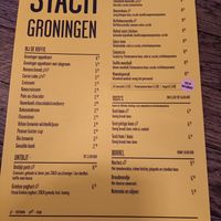 Menu at Stach in Groningen
