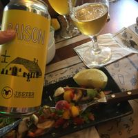 Ceviche maridado con Saison de jester, la combinación perfecta 🤩 #Veganuary at Enki in Valdivia