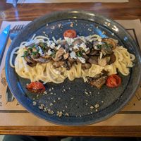 Cheese Linguinni at Enki in Valdivia