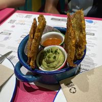 Patacon en su hogao (plantains)  at Anormal in Castelldefels