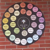 all their flavours (inside, they are also listed in english) at Gelatovárna in Brno