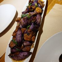 Aubergine with tofu at Banna in Barcelona