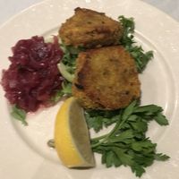 Squash cake plate without the raita- very good at Galyns in Bar Harbor