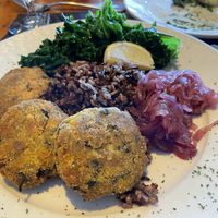 Butternut squash cakes without raita  at Galyns in Bar Harbor