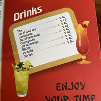 Menu at Fei Long in Puerto Vallarta