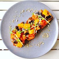 Roasted veg bruschetta  at Little Nolla Cafe in Nollamara