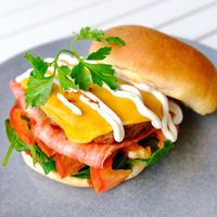 Beyond brunch burger  at Little Nolla Cafe in Nollamara