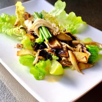 Warm mushroom salad at Nobu in Burswood