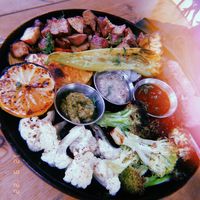 Seitan vegetables and sauces very tasty at Kchuch Restaurant in Dilijan