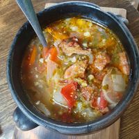 Vegetable stew with seitan at Kchuch Restaurant in Dilijan
