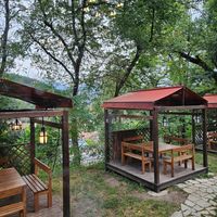 Outside seating at Kchuch Restaurant in Dilijan
