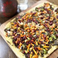 Vegan pizza with vegetables. Good but a little oily. at Kchuch Restaurant in Dilijan