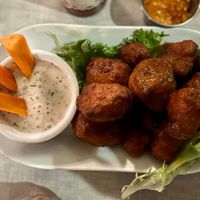 Buffalo cauli nuggets (brought to us by accident and complimentary)  at Stoked Pizza Co in Cambridge