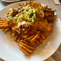 Vegan aloha fries  at Stoked Pizza Co in Cambridge