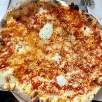 Dairy cheese pizzaa  at Stoked Pizza Co in Cambridge