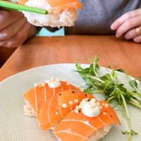 Xalmon Nigiri at Kaze Bento in Mount Lawley