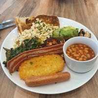 Sage Village breakfast with tofu scramble at The Sage Village in Campbelltown