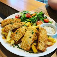 Calamari and chips   at The Sage Village in Campbelltown