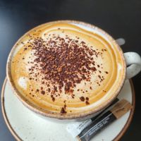 Cappuccino at Holy Cow Lounge in Edinburgh