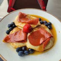 Blueberry Pancakes at Holy Cow Lounge in Edinburgh