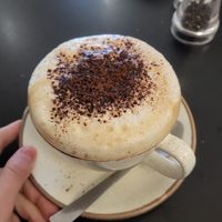 soy cappuccino at Holy Cow Lounge in Edinburgh