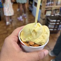 Orange & chilli and passion fruit gelato  at Dai Fradei in Venice