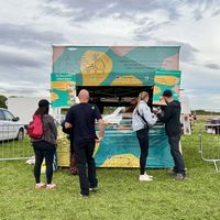 Stall at vegan camp out 2023  at Mel Tropical Kitchen - Euston Rd in North London