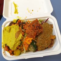 "Universal" salad box - not very photogenic but the best 👌 at Mel Tropical Kitchen - Euston Rd in North London