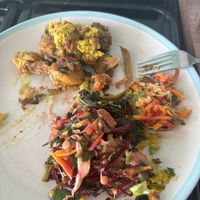 Bit messy on my plate but part of the universal box   at Mel Tropical Kitchen - Euston Rd in North London